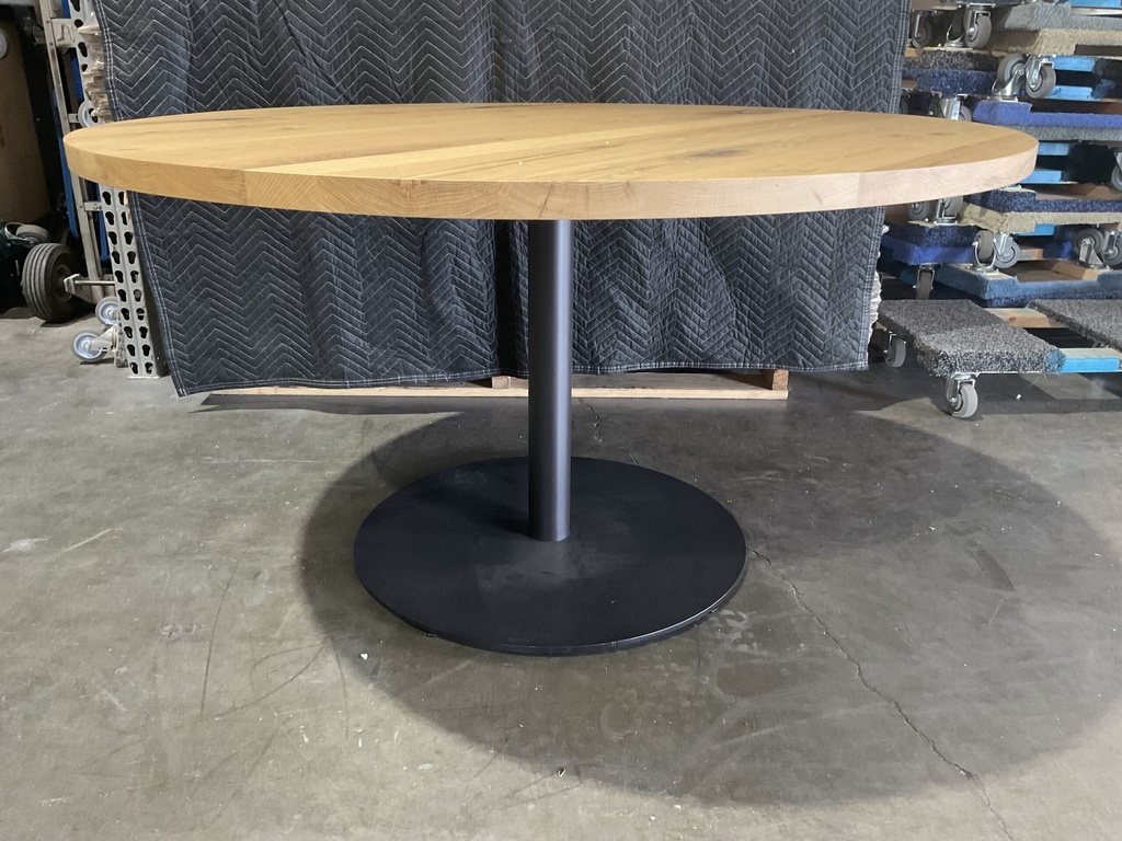 Round Butcher Block Meeting Table