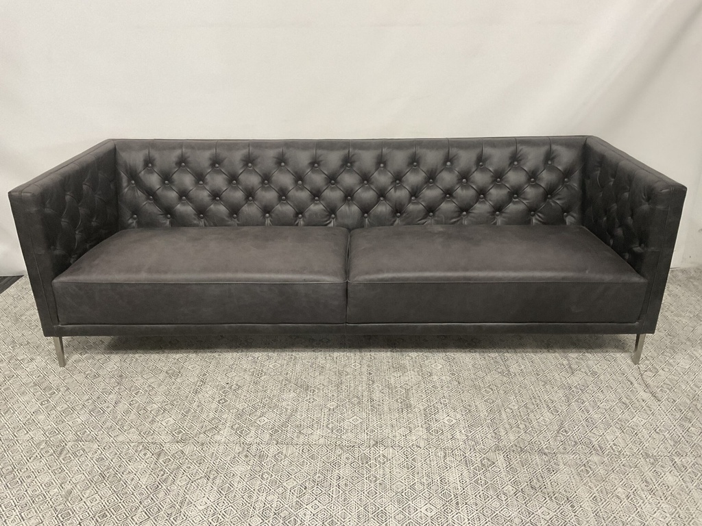 Savile Tufted Leather Sofa