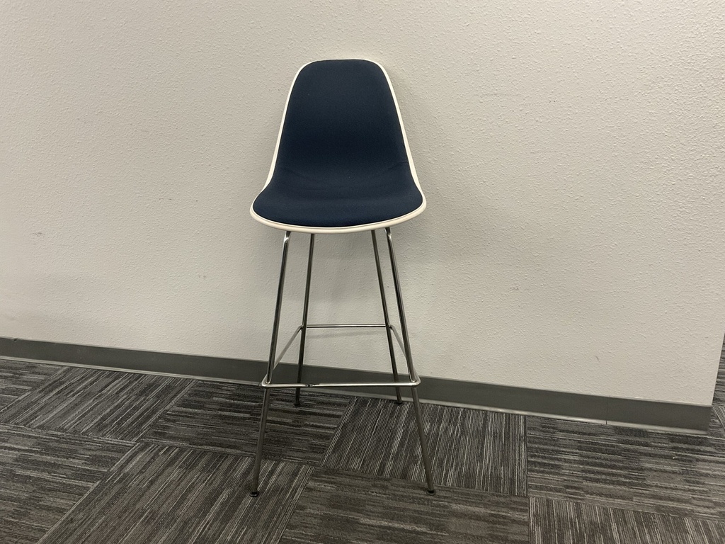 Eames Upholstered Bar Height Stool