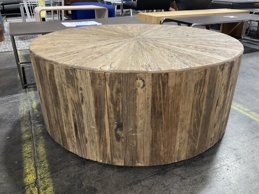 [6972] Cyrano Round Drum Coffee Table