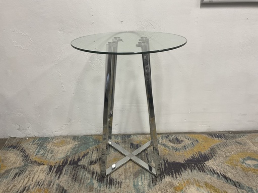 [8397] Glass Bar Height Table